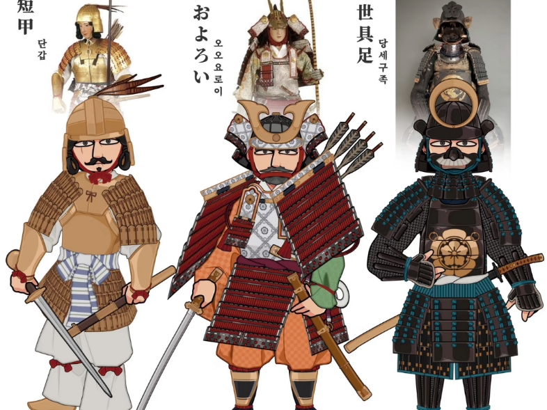 日本各时期的武士铠甲