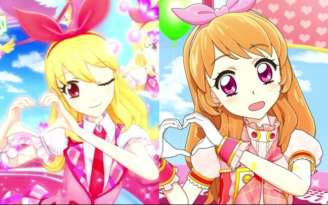 【偶像活动】星宫莓与大空明首次表演分屏对比_哔哩哔哩_bilibili