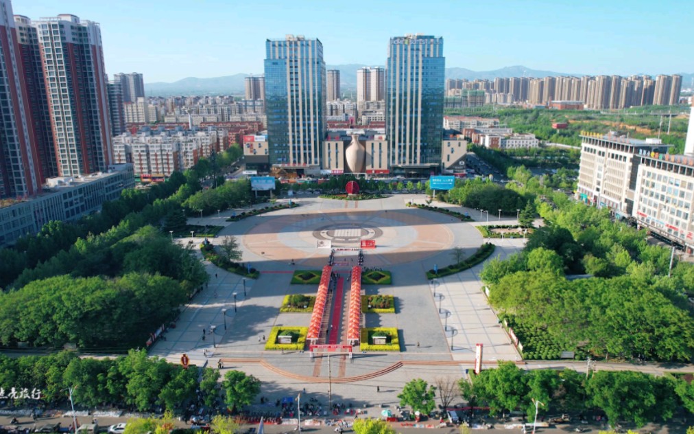 河南渑池万人广场美景