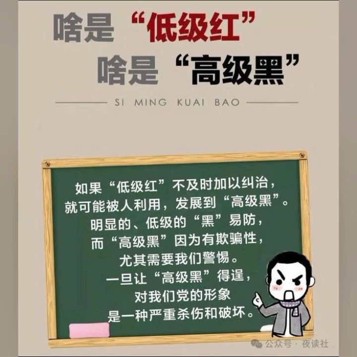 坚决反对形式主义,防止"低级红","高级黑".