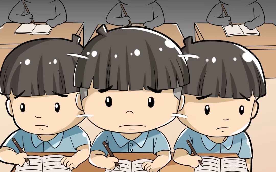 同学们在认真写笔记,笔记多感觉太忙了!