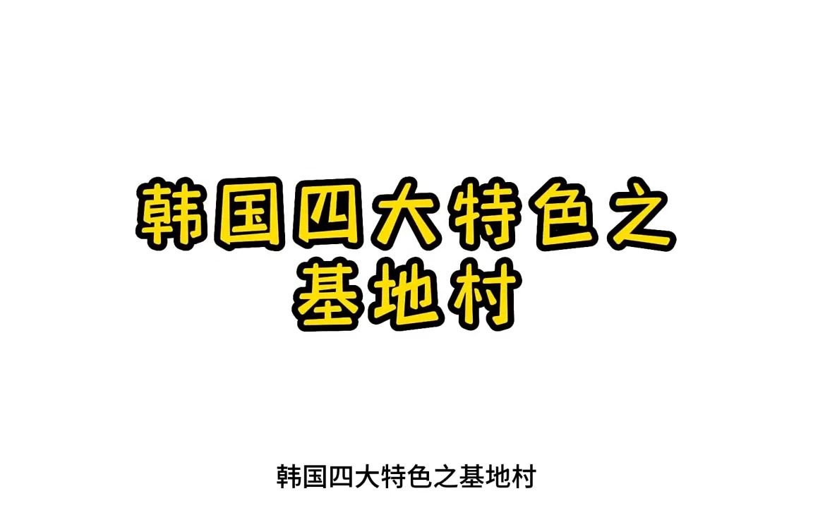 科普界的泥石流想往哪流往哪流:韩国四大特色之基地村哔哩哔哩bilibili