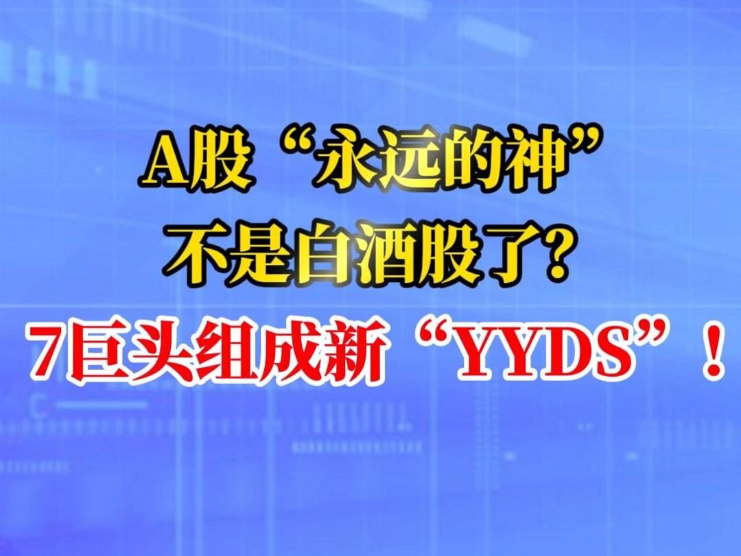 A股“永远的神”不是白酒股了?7巨头组成新“YYDS”!哔哩哔哩bilibili