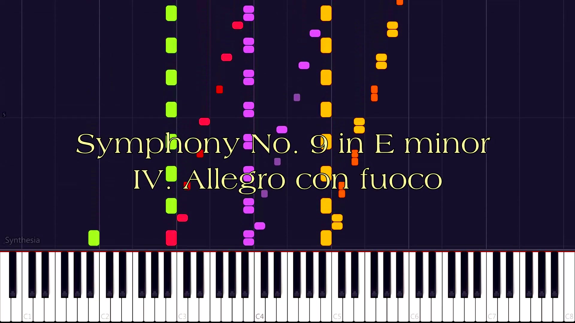 [图]【SYNTHESIA】德沃夏克第九交响曲第四乐章“自新大陆”Antonín Dvořák Symphony No.9, IV Allegro con fuoco