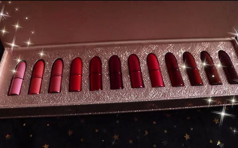 日常/美妆 有福利! mac 12色 圣诞口红套盒试色
