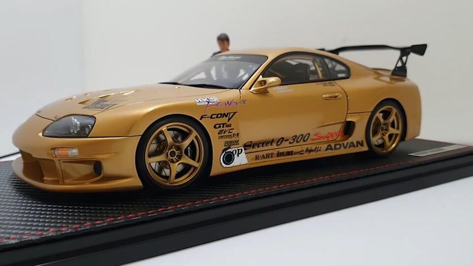 IG2484 TOP SECRET GT300 Supra (JZA80) Gold With Smoky Nagata 1/18 Scale  Ig_哔哩哔哩_bilibili