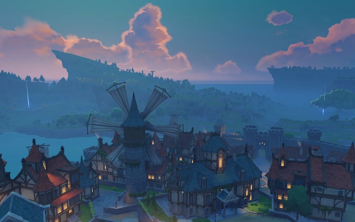 【原神】站在蒙德城看摘星崖