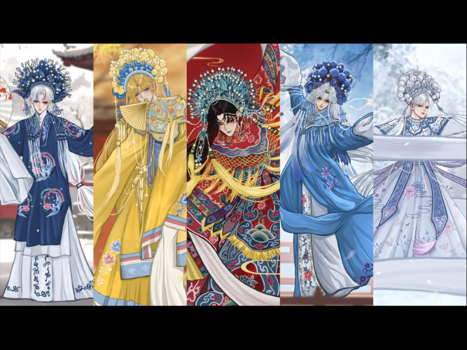 当五常穿上戏服~谁更惊艳到你呢?|ch|ch五常|画画|拟人-陈川儿Andrew-陈川儿Andrew-哔哩哔哩视频
