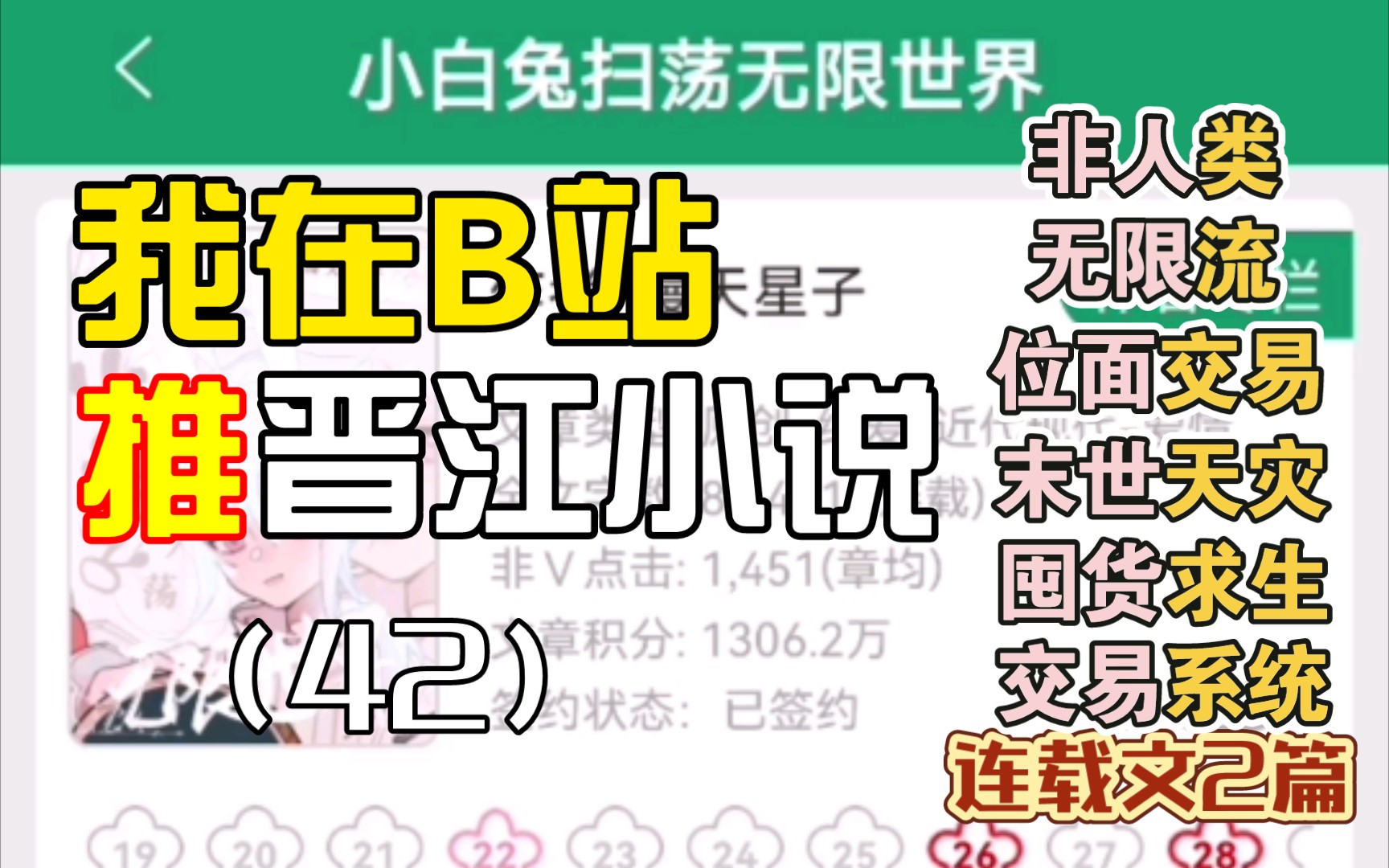 [推文Ⅱ]我在B站推晋江小说(42)非人类位面交易无限流纯爱文➕无限天灾带交易系统囤货求生言情爽文哔哩哔哩bilibili