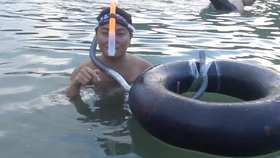 不用氧气瓶的呼吸器 能水下无限时呼吸 戴上它淹不死 哔哩哔哩 つロ干杯 Bilibili