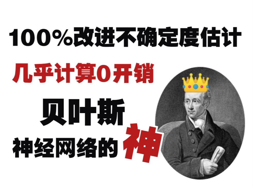 【ICLR2024】 几乎零计算开销!100%改进不确定度估计 贝叶斯神经网络的神哔哩哔哩bilibili