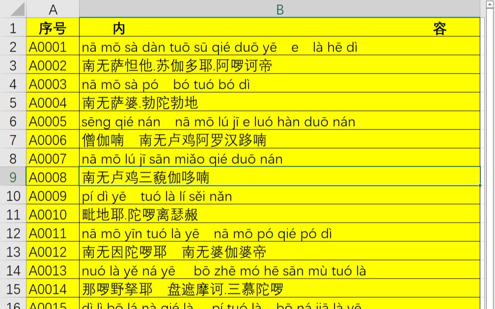 [图]Excel VBA：拼音对应汉字(一)