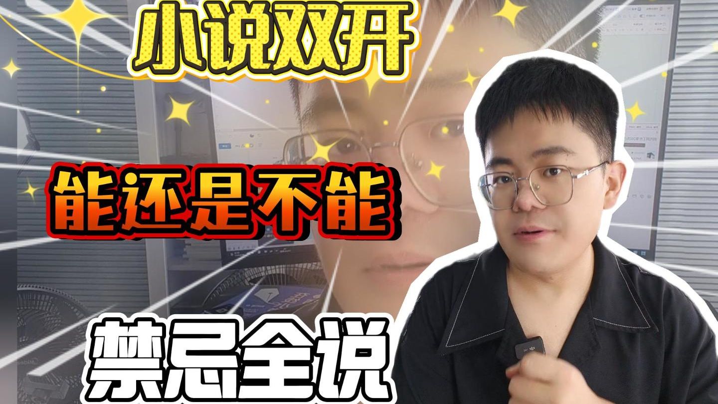 新人小说双开，能还是不能？禁忌全说！