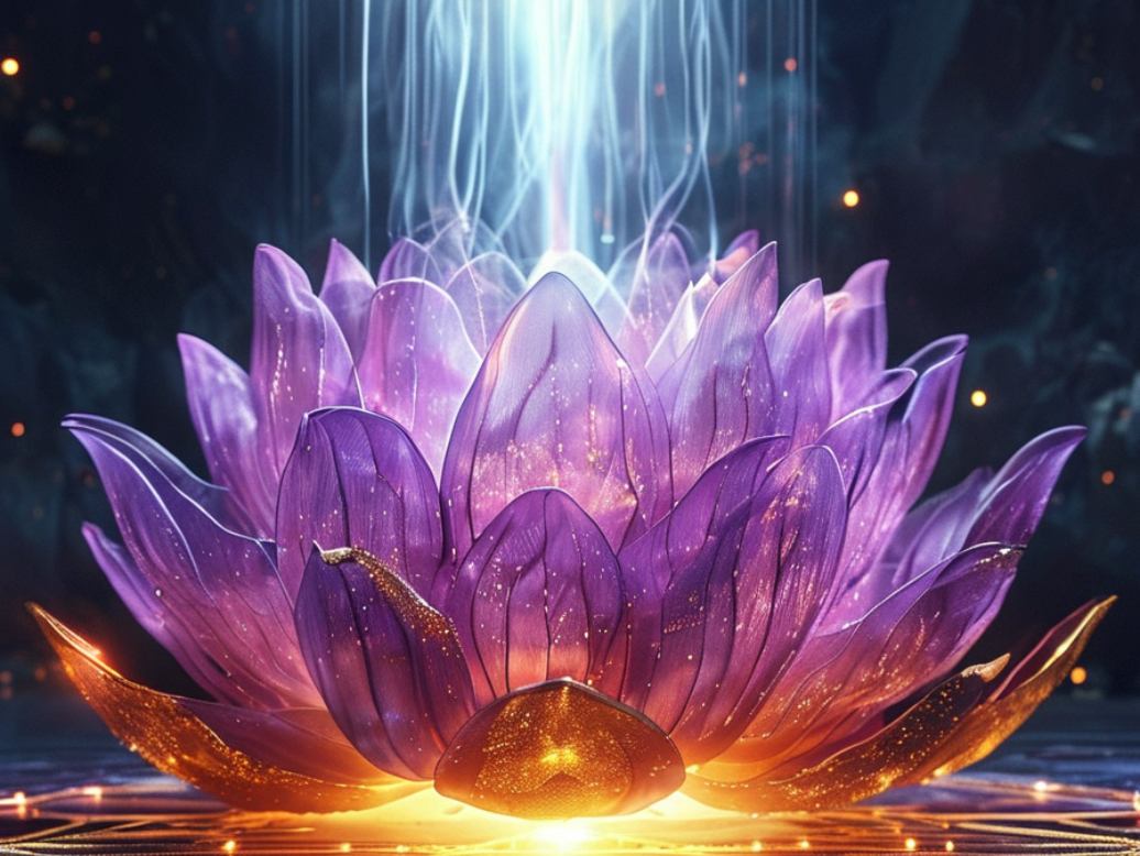 紫罗兰火焰,银河中心银白光,金光五芒星阵