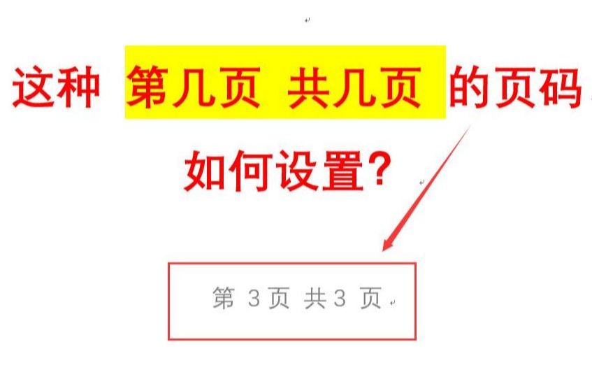 【第几页 共几页】这样的页码咋设置?看完这篇不可能还不会!!哔哩哔哩bilibili