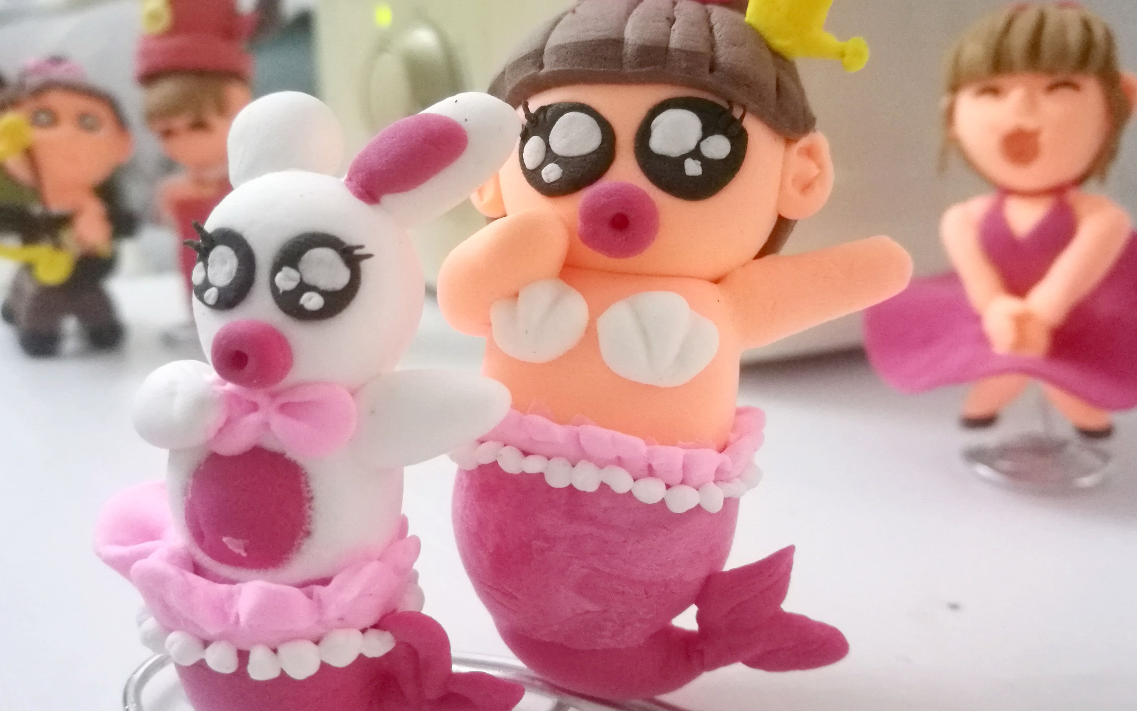 两条小鱼游啊游,超轻粘土捏双鱼座小人偶_哔哩哔哩 (゜-゜)つロ 干杯