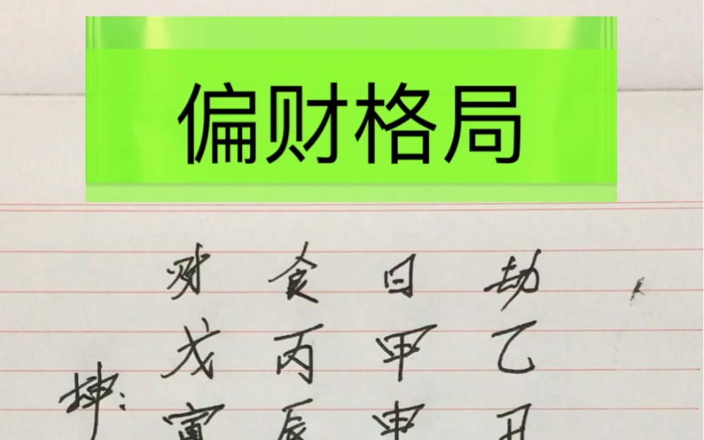 周易八字分析,偏财格局,张老师滴天髓理论