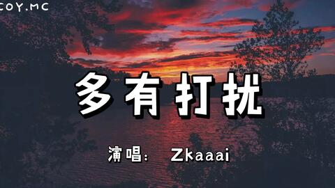 多有打扰 Zkaaai 都怪我多有打扰不该碰你的骄傲 动态歌词 Lyrics Video 哔哩哔哩