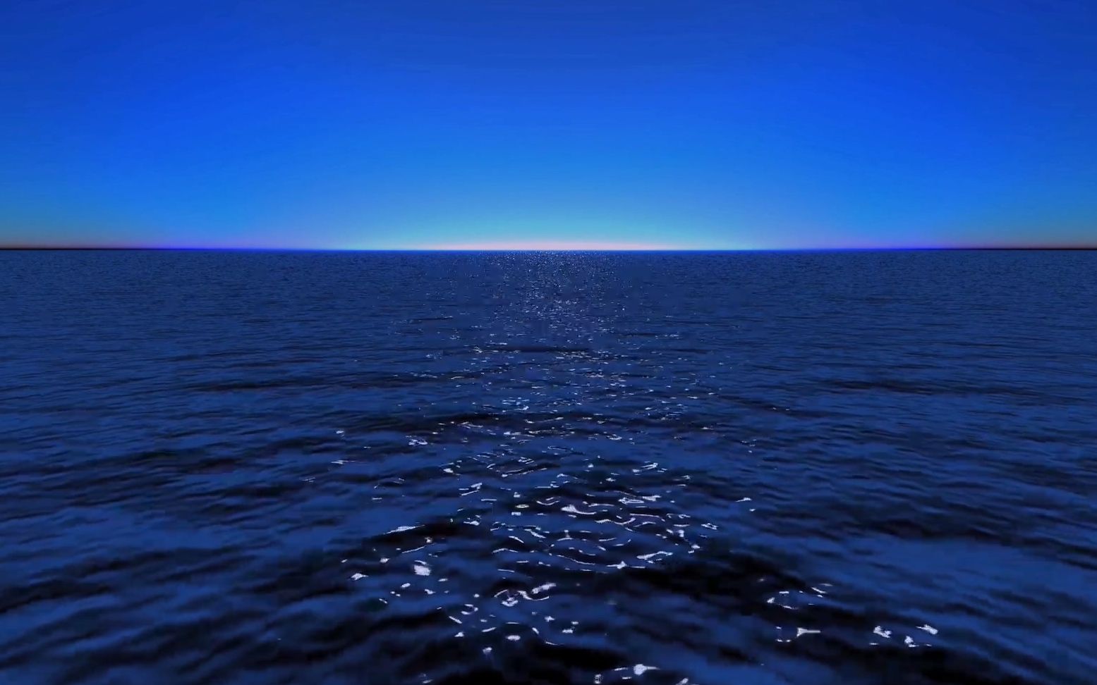 c5734k高清画质震撼大气蔚蓝海洋海水海面波浪涟漪浪花海天相接蓝天