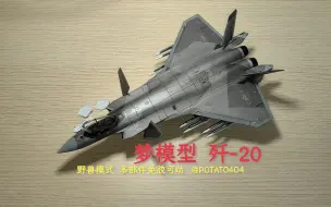 Скачать видео: [比例模型]大威天龙  1/72歼-20模型鉴赏[梦模型板件]