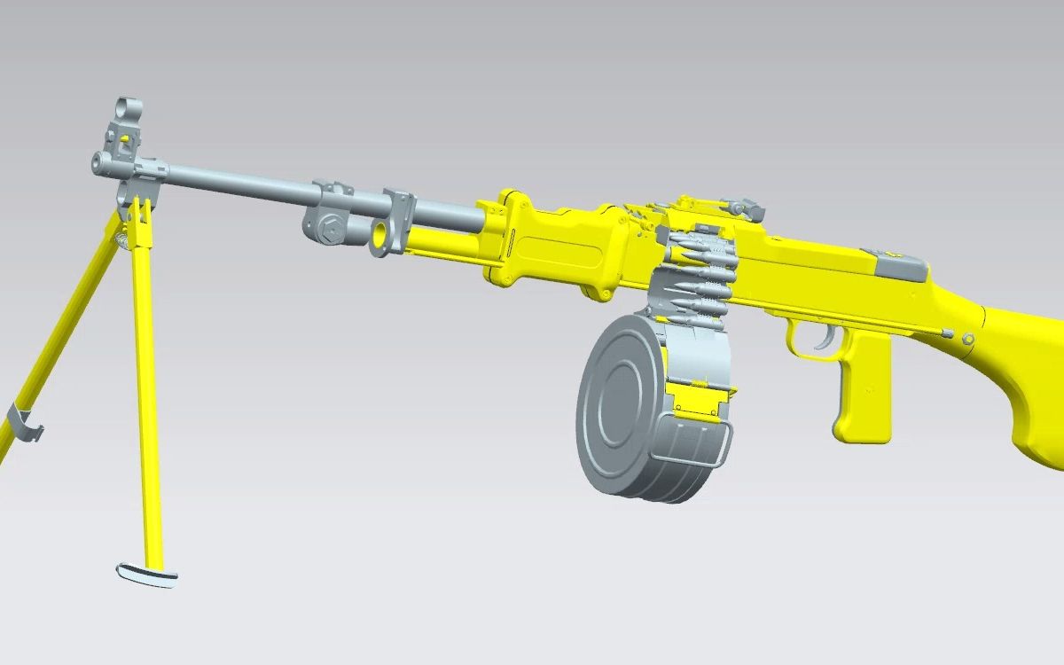rpd轻机枪 (暂未完成) 3d模型展示