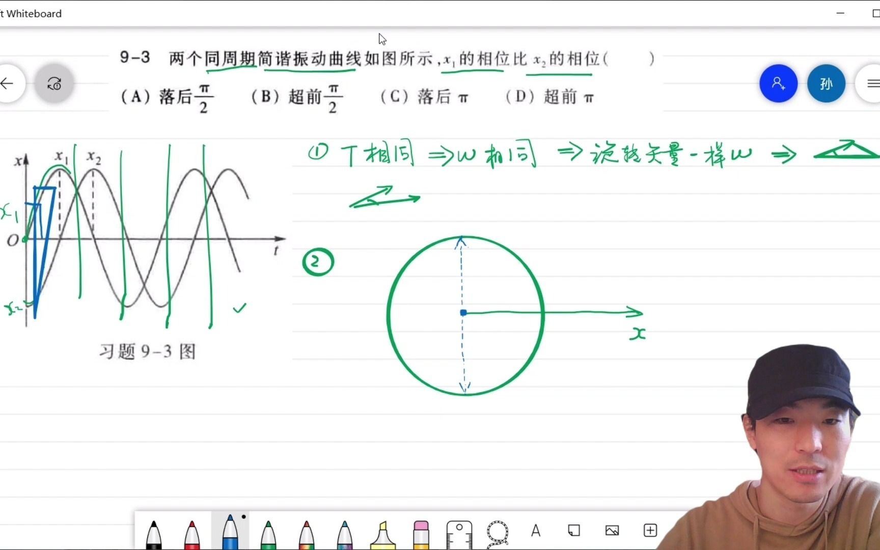 大学物理习题讲解第九章振动93相位差哔哩哔哩bilibili