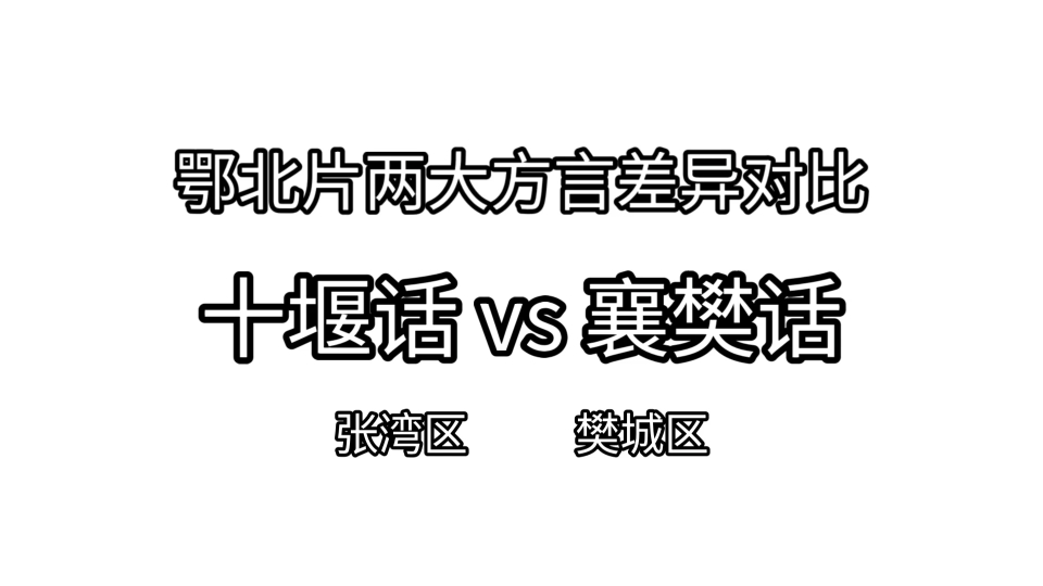 同片方言差异有多大?鄂北片襄阳话与十堰话对比(一)哔哩哔哩bilibili