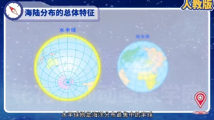 [图]看趣味动画，学七年级上册地理知识点，海陆分布