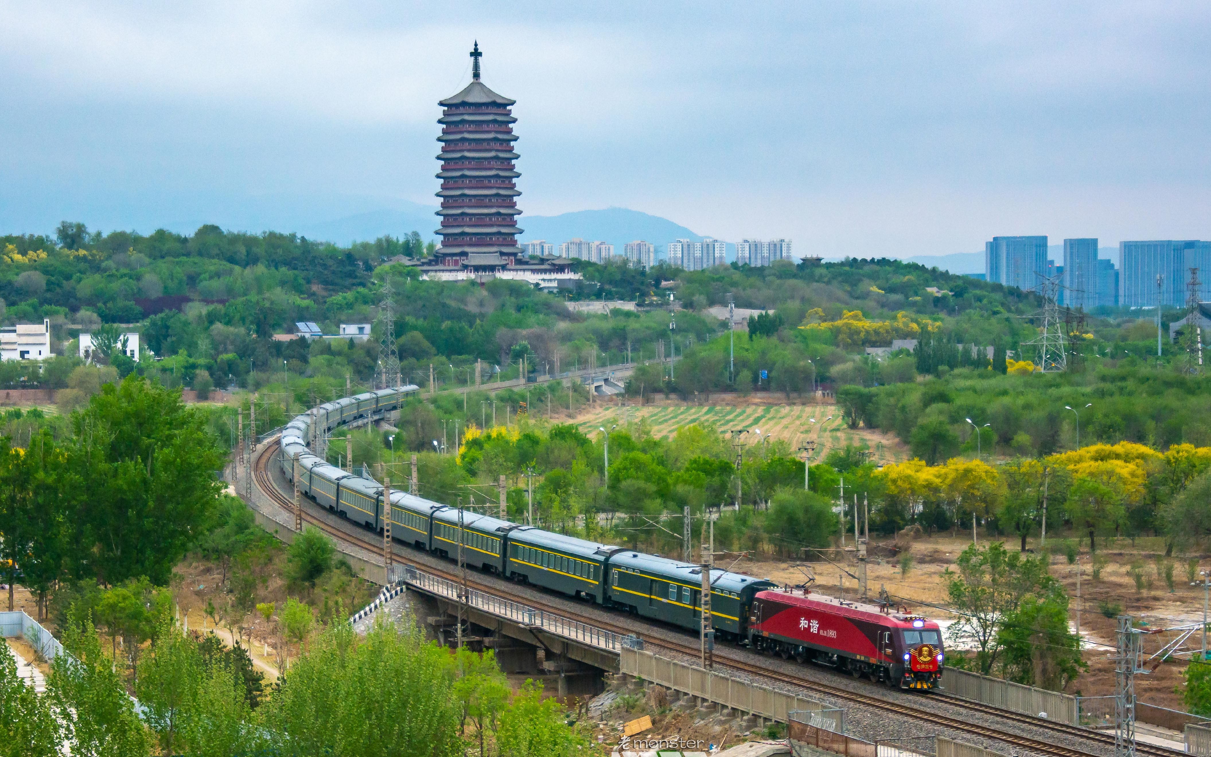 [国铁]hxd3d1893牵引z1次(北京西-长沙)接近后吕村站