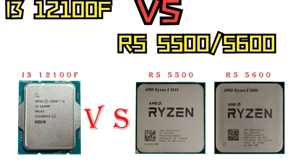 Ryzen 5 4500 vs R5 5500 vs R5 3600 vs i3-12100F vs i5-10400 vs i3