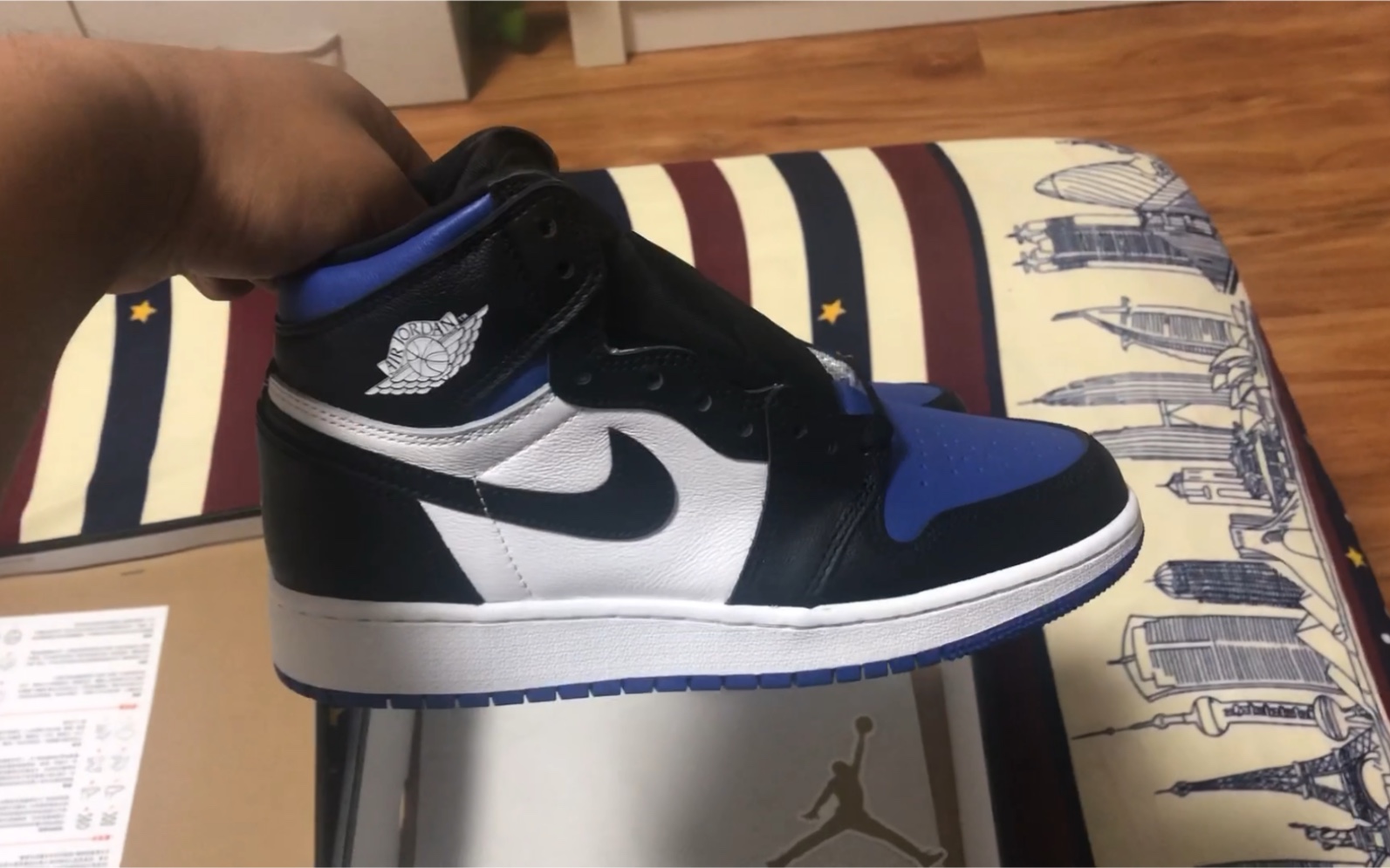 代替闪电?aj1 蓝黑脚趾gs开箱