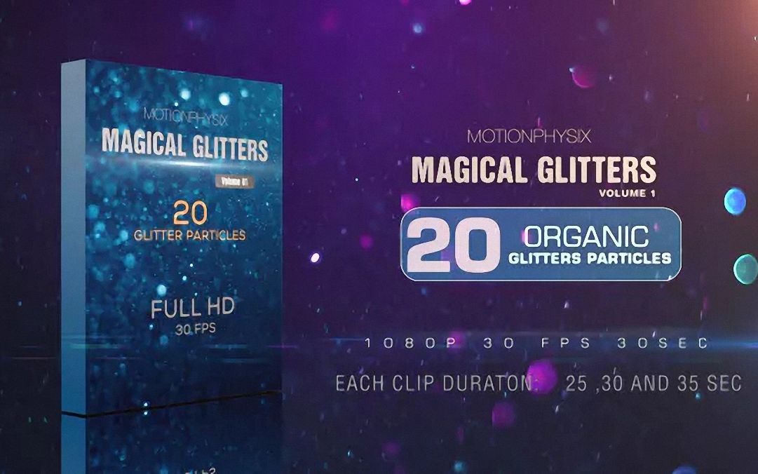 【醉清风制作】20组唯美闪烁光斑粒子叠加视频素材 VIDEOHIVE Magical Glitters Vol 1哔哩哔哩bilibili