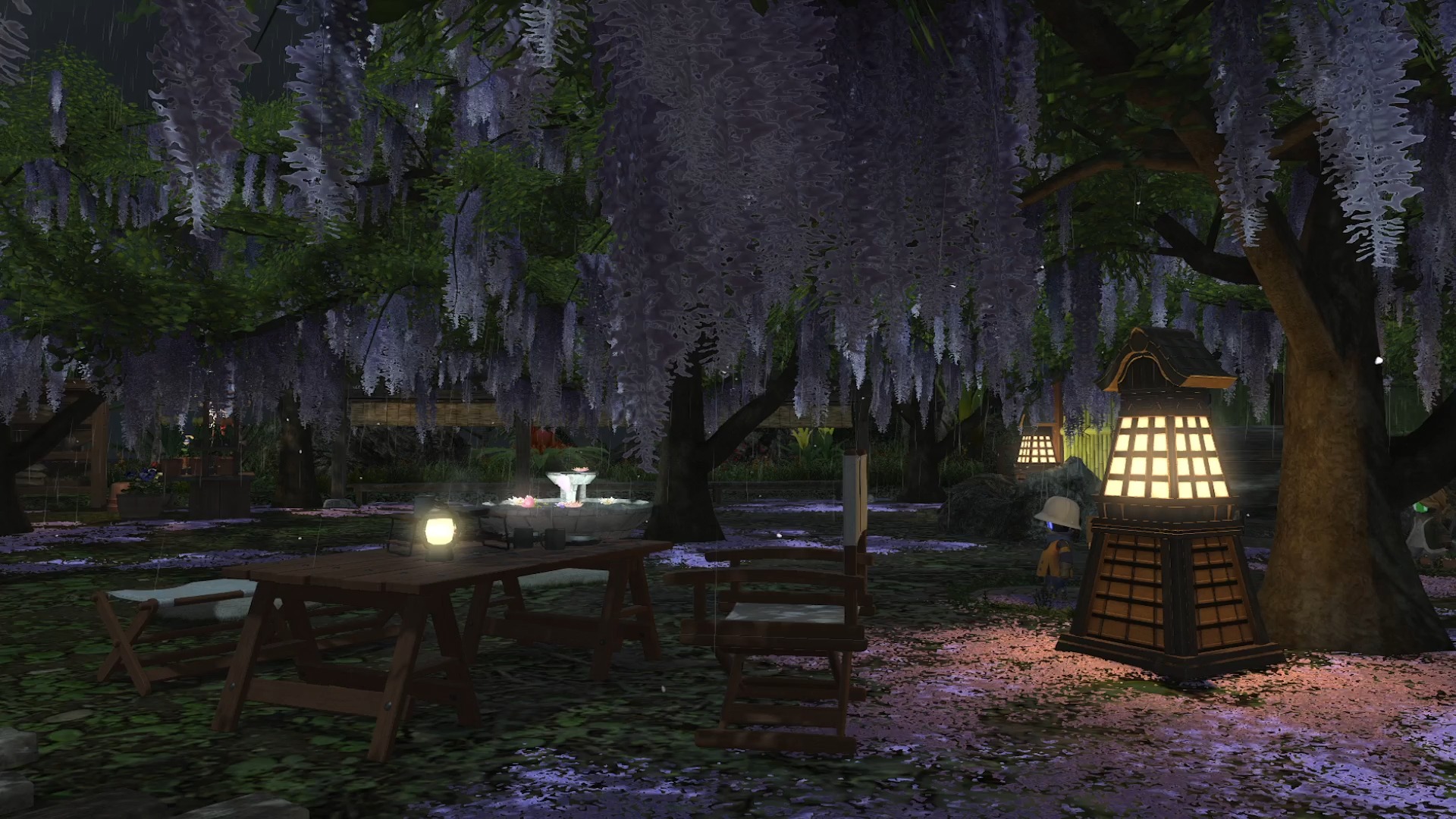 ff14 无人岛装修 日式紫藤花园