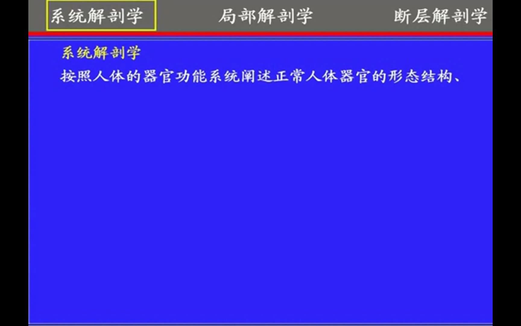 1.人体解剖学绪论——系统解剖学 局部解剖学哔哩哔哩bilibili