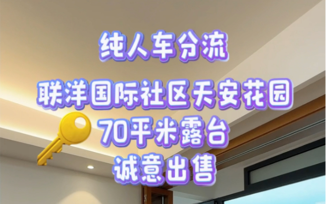 联洋国际社区 纯人车分流送70平大露台 世纪公园景观三房 诚意出售哔哩哔哩bilibili