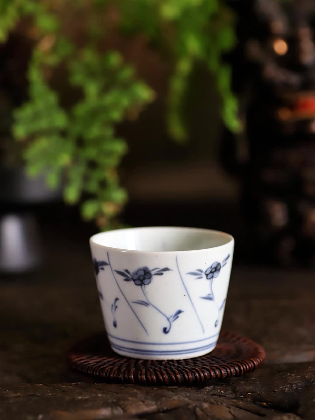 器满日本陶瓷青花茶杯日式小清新手绘