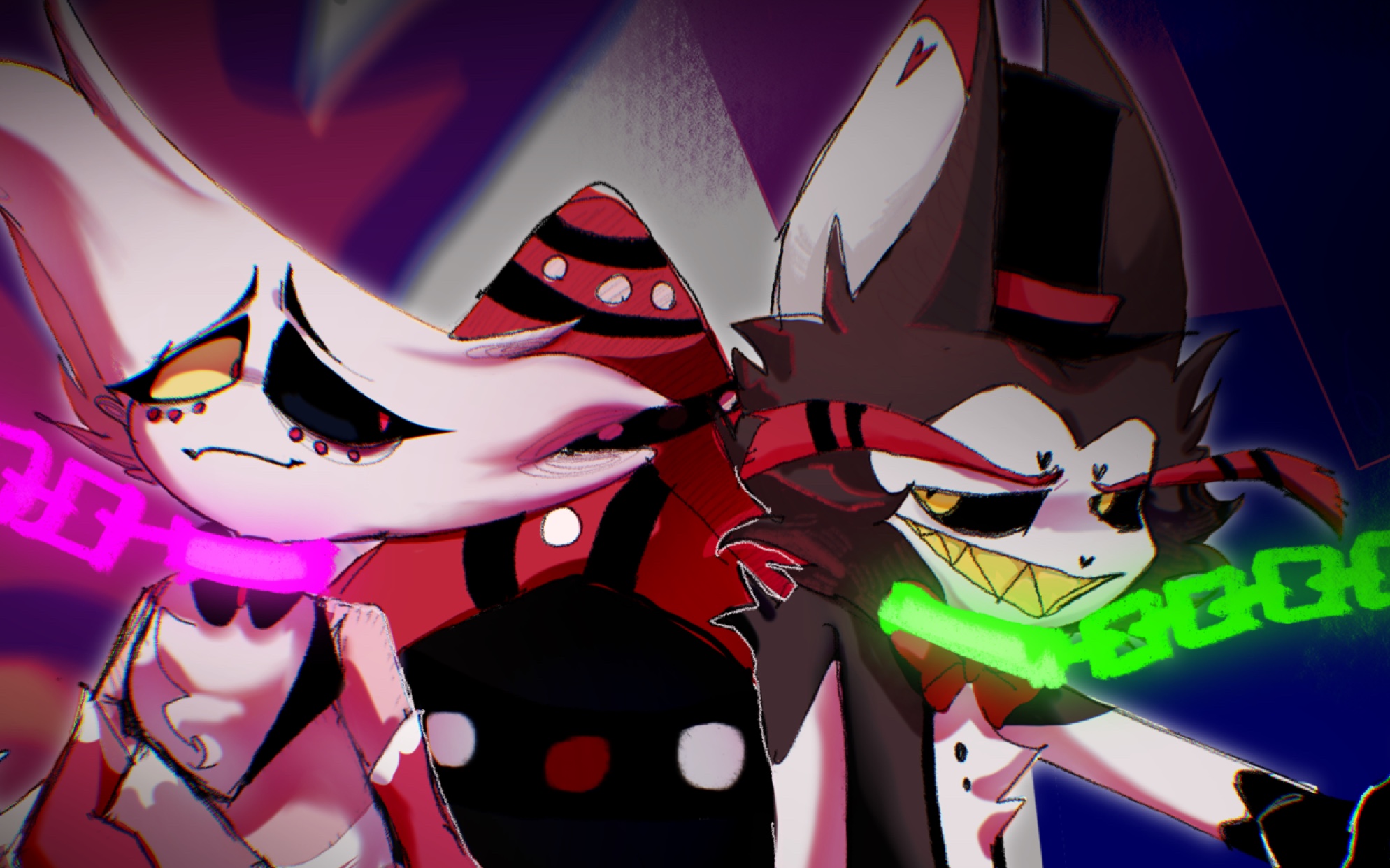 【地狱客栈同人图】共三张