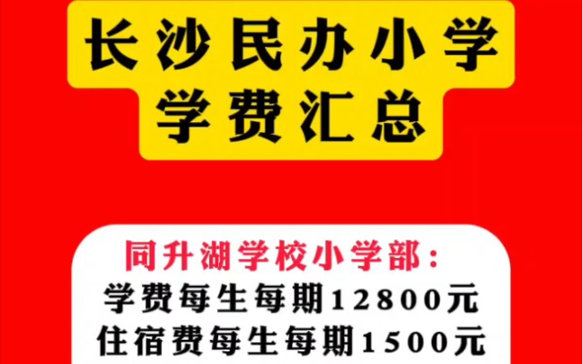 长沙市民办小学及学费一览#长沙#小学#学费哔哩哔哩bilibili