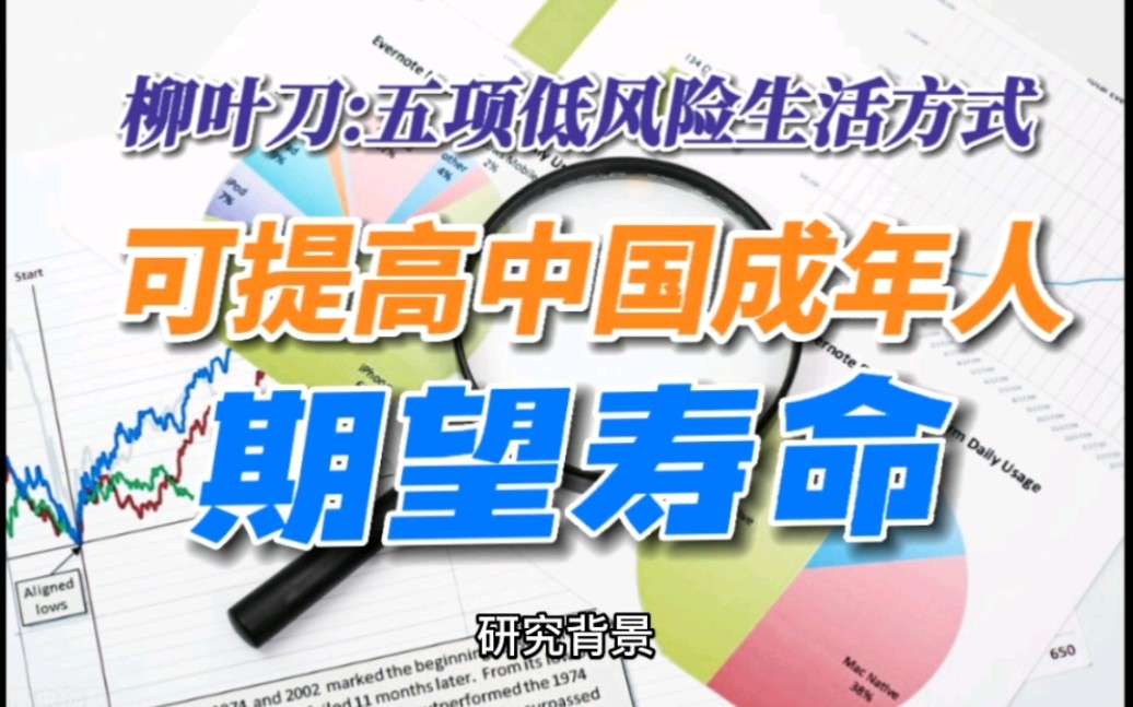 [图]柳叶刀刊文:五项健康生活方式可提高中国成年人期望寿命