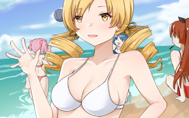 学姐泳装绘画过程