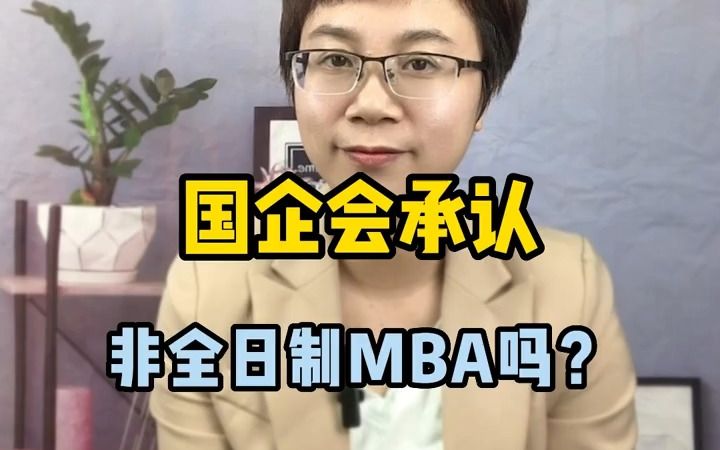 [第11集]国企承认非全日制MBA吗?哔哩哔哩bilibili