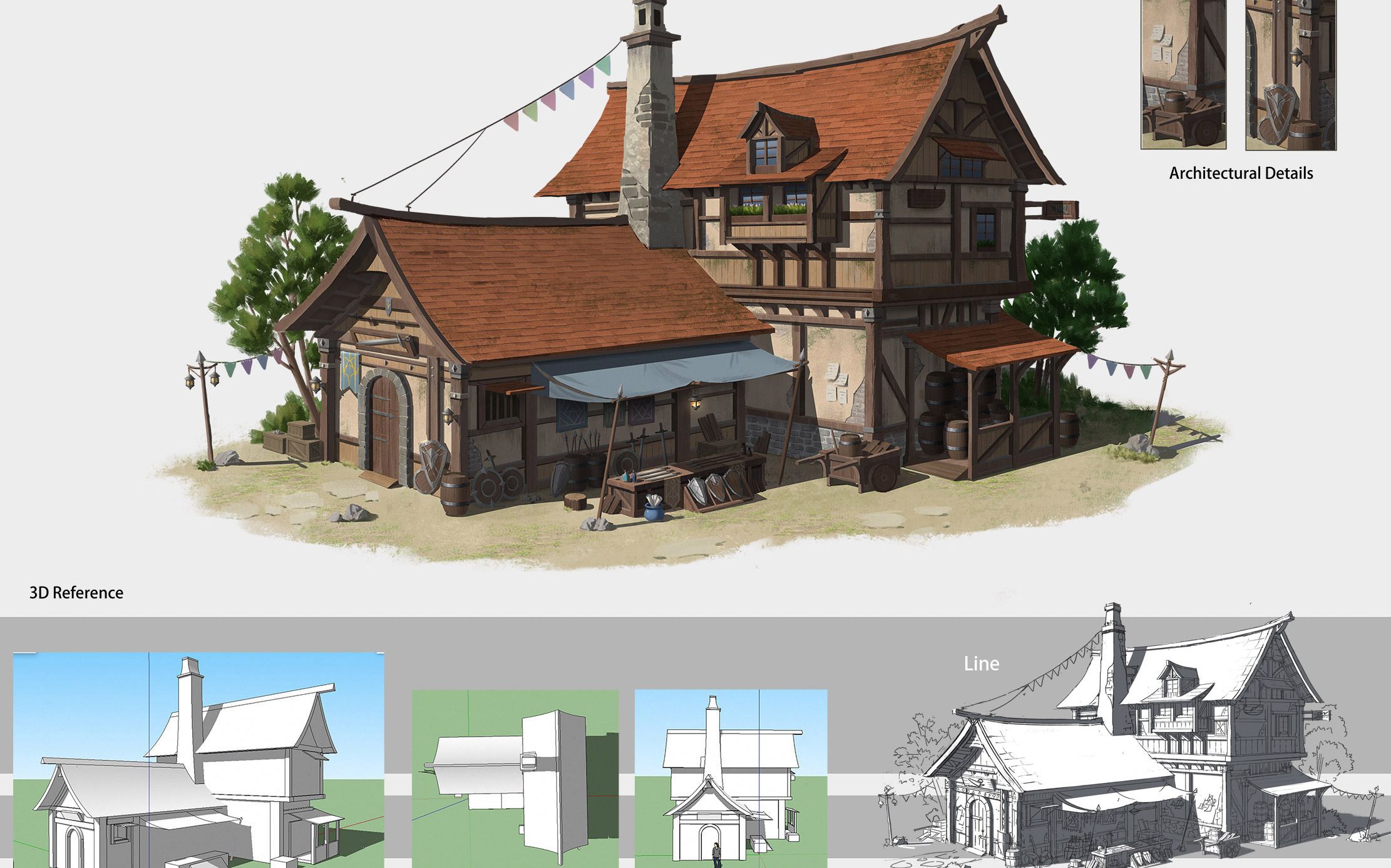 maya场景建模——风格化房子建模制作,游戏场景案例讲解.