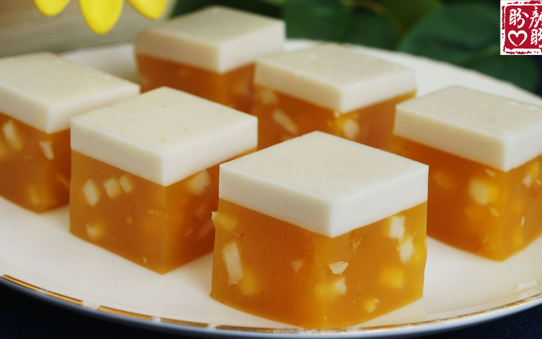 椰浆南瓜马蹄糕q弹爽滑清甜解热非常棒的一道小甜点