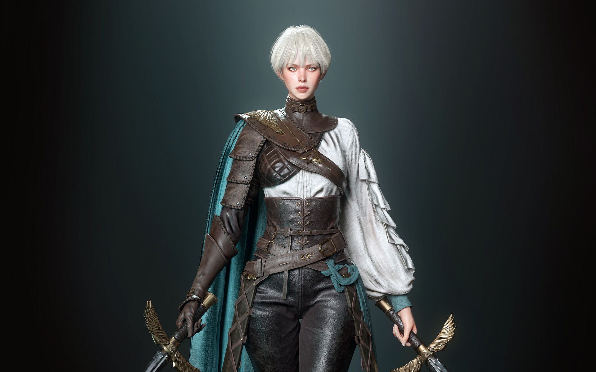 【3dmax游戏角色建模】北欧女战士角色模型制作