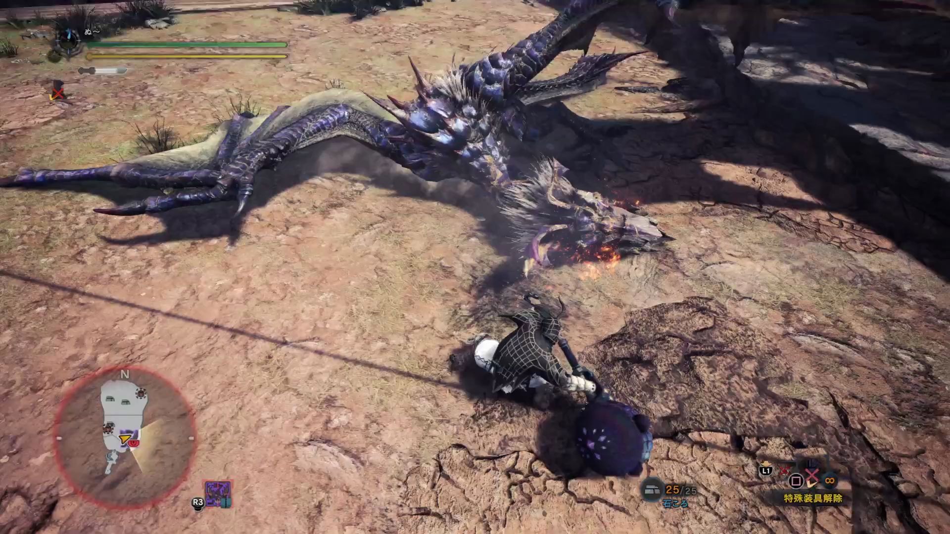 mhwi大锤狩王决定战战痕黑狼鸟4分28秒byぬー