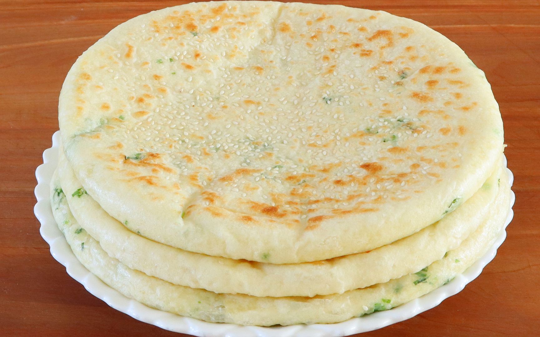 农家无油葱花大饼清淡不油腻特别适合老人和孩子暄软