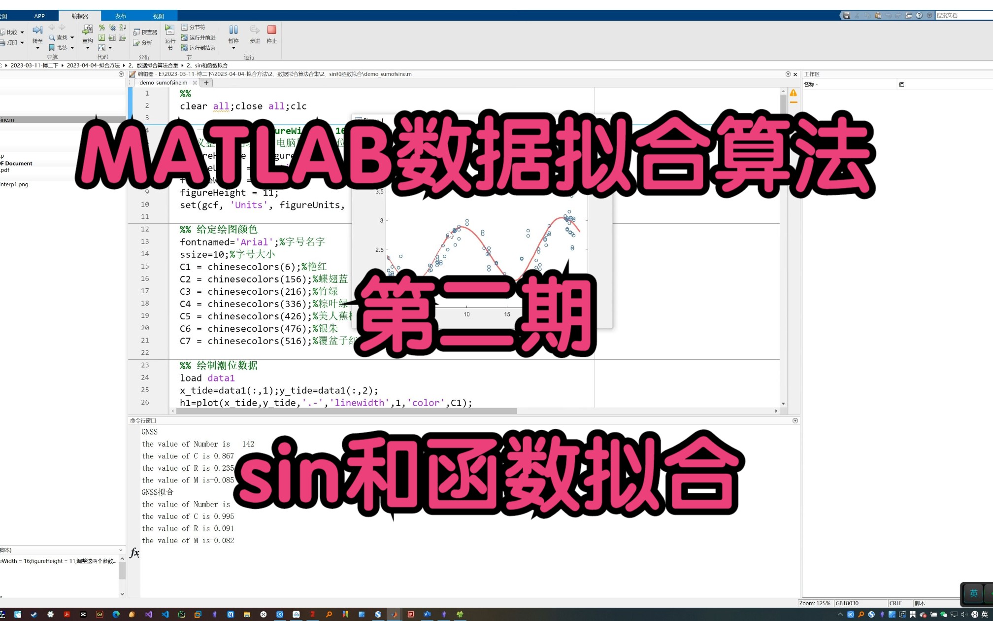 MATLAB | 数据拟合算法 | sin和函数拟合 | 附数据和出图代码 | 直接上手哔哩哔哩bilibili