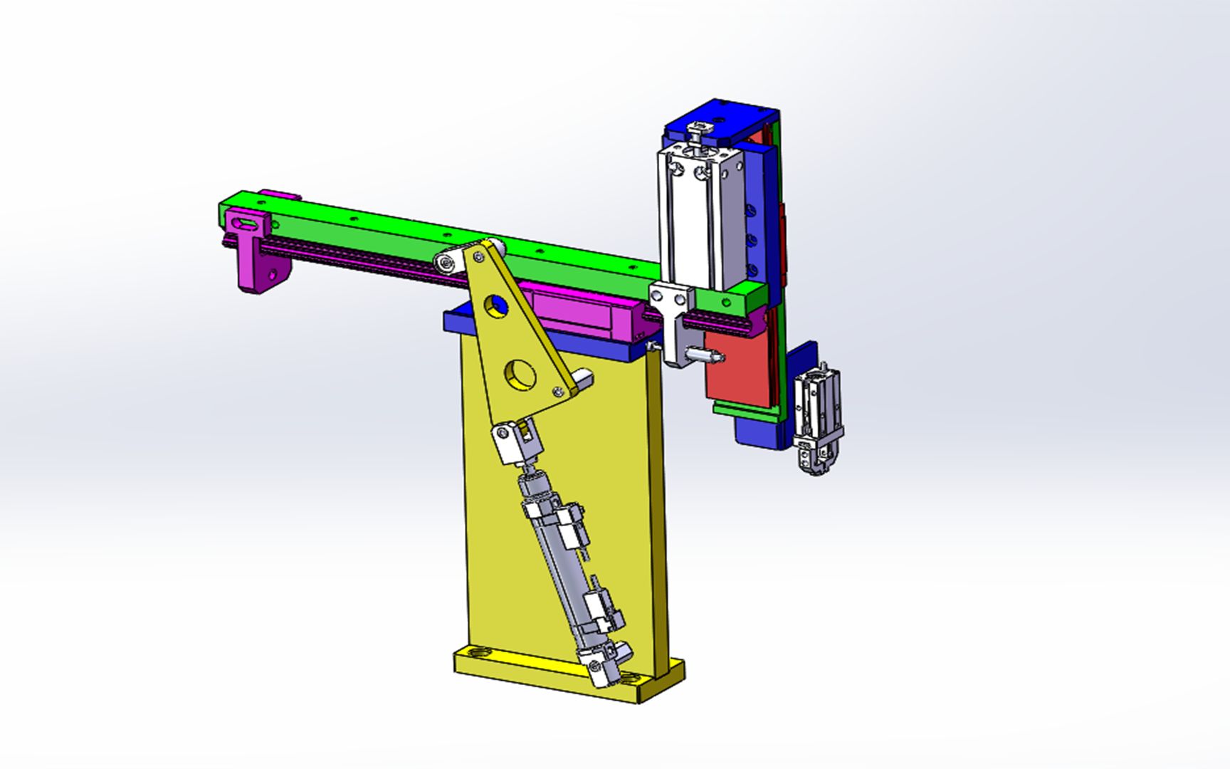 盘点非标十大常见机械手(五):连杆往复双轴气动手指机械手