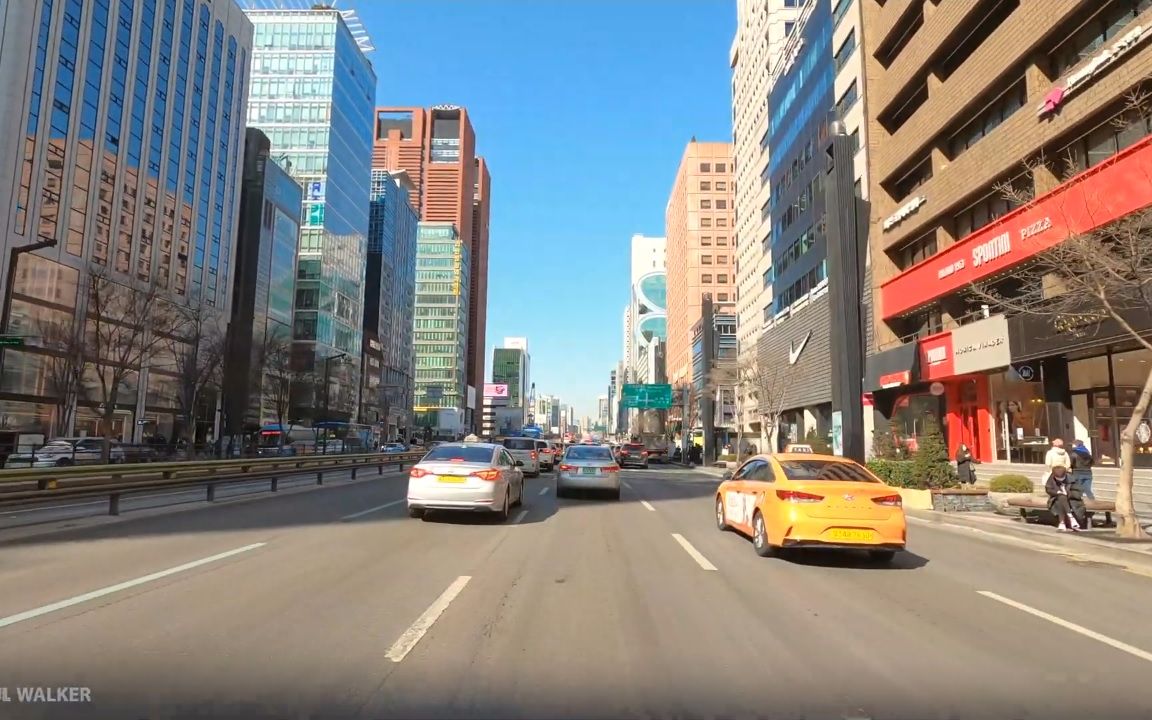 【超清韩国】第一视角 首尔江南区德黑兰路 2020.