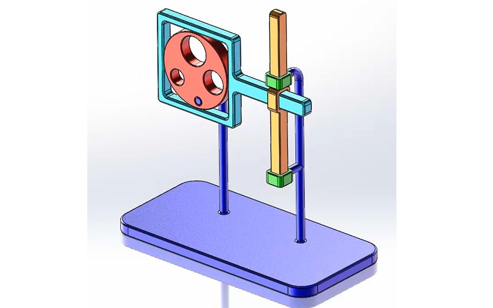 [图]机械运动仿真，摇臂推杆机构动画演示
